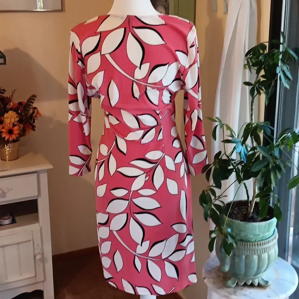 Adrianna Papell Soft Knit Dress Bold Floral